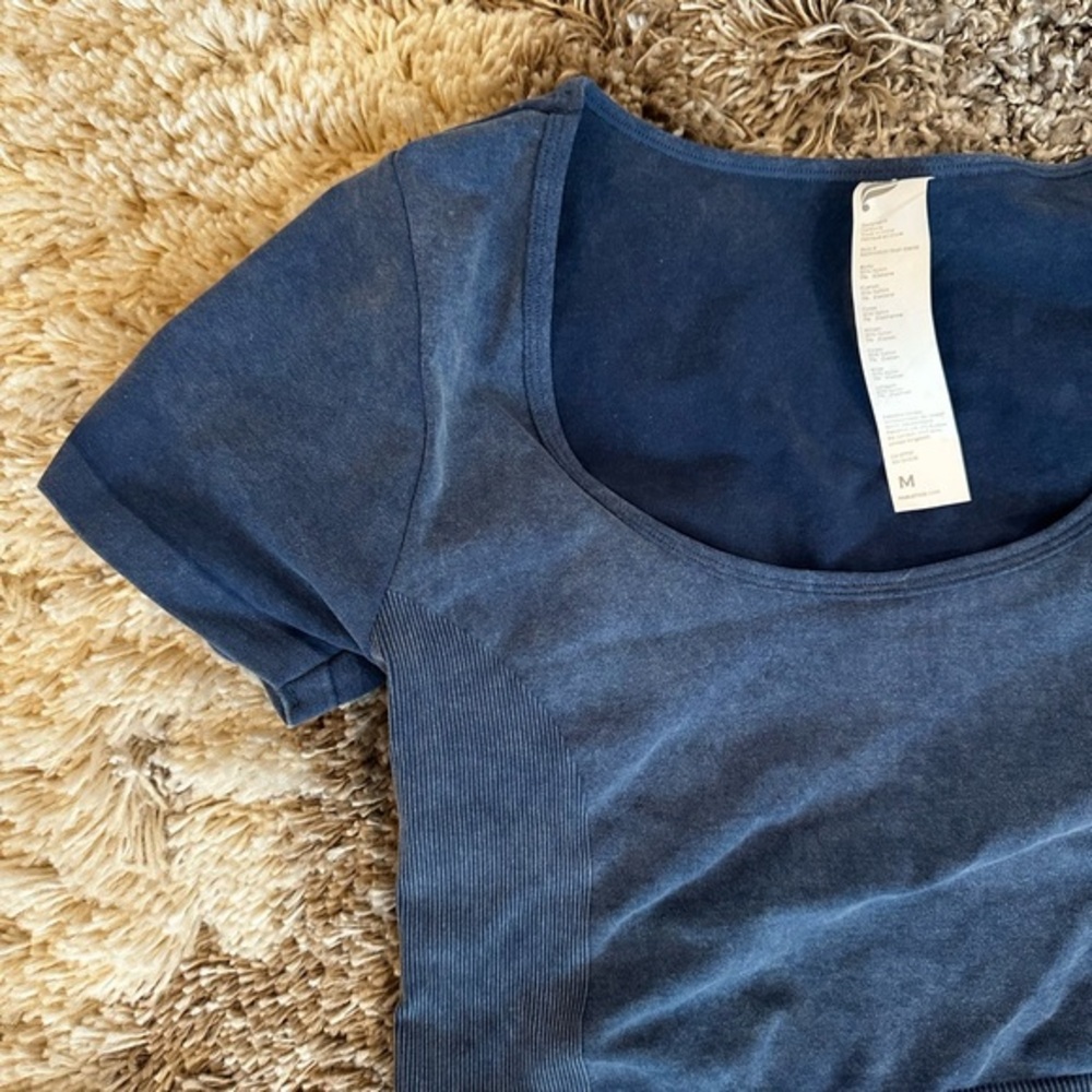NWOT Fabletics Navy Short Sleeve Tee